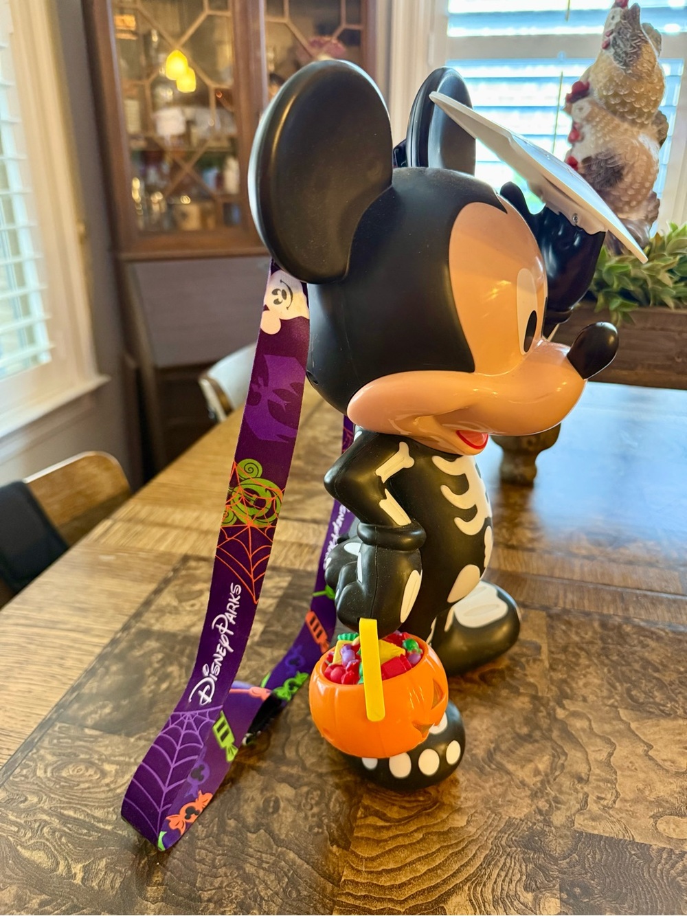 Disney Parks 2023 Mickey Mouse Skeleton Halloween Popcorn Bucket - never used - Picture 4 of 8
